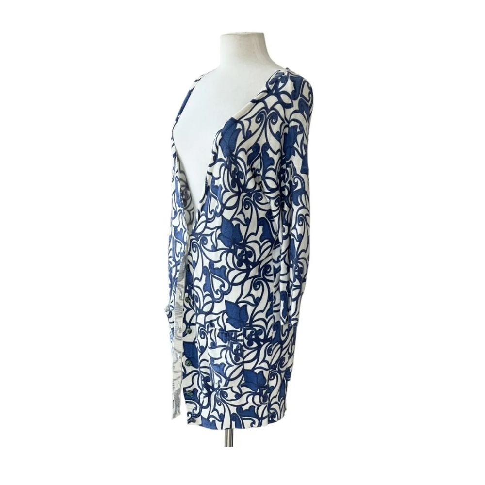 MOTH Anthropologie cardigan v-neck 3/4 sleeve tunic length- UNIQUE n' beautiful!